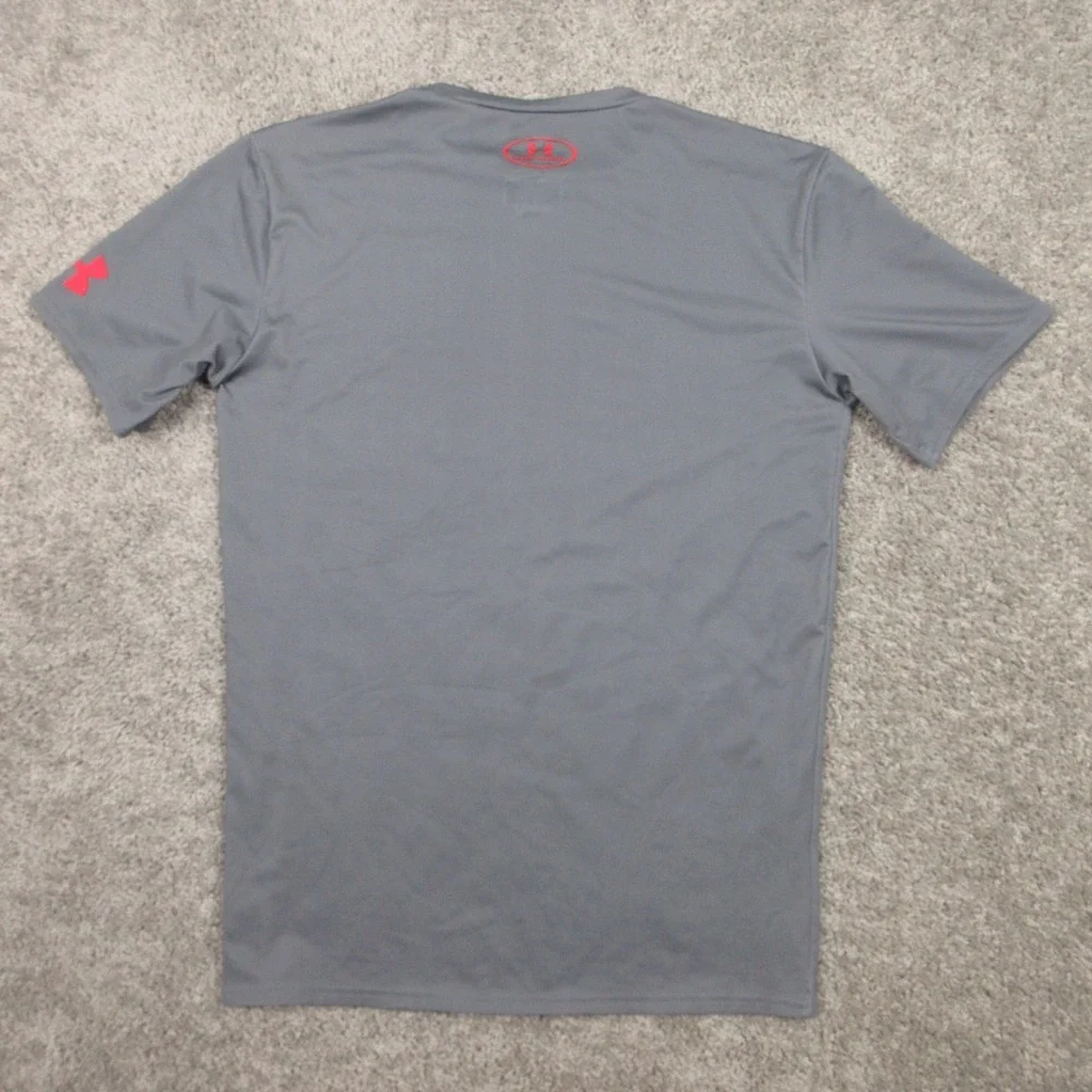 Under Armour Shirt Mens XL Gray Marvel The‎ Punisher Compression Heat Gear Skull